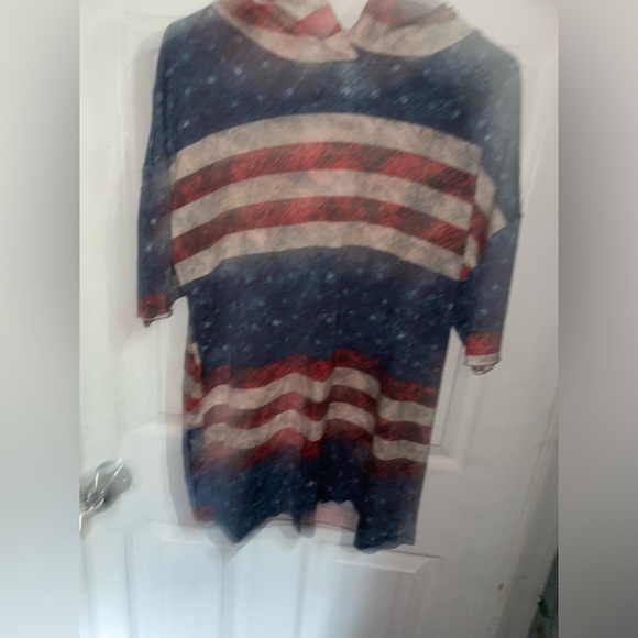 LulaRoe Patriotic “Frankie” Hoodie - Picture 9 of 9